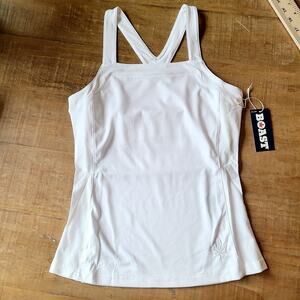 BOAST Women's White Racerback‎ Tennis Top Athletic XS $60 NEW